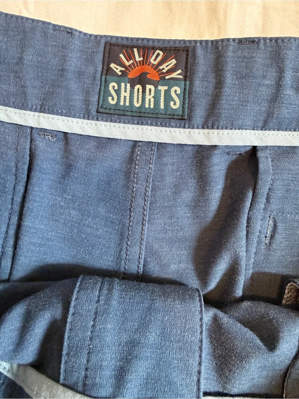 Faherty Men’s All Day Shorts 7” Blue Size 36 Chino Drawstring